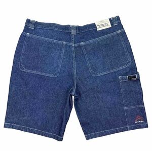Vintage Avirex Jean Shorts Men's 42 Denim Jorts Cargo Embroidered Y2K 90s Baggy